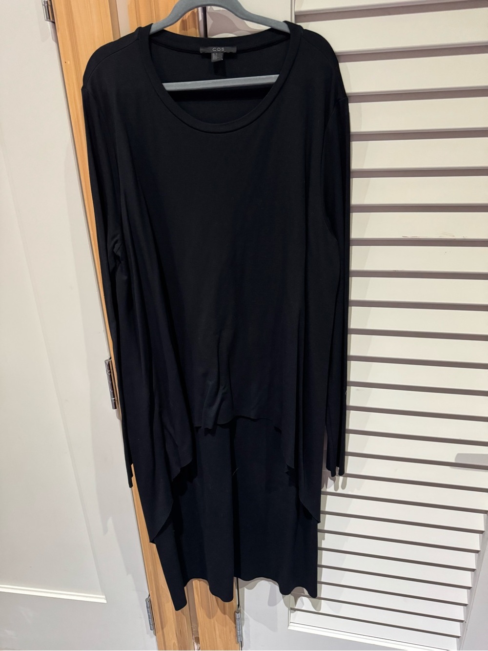 COS Black Long-Sleeve Layered Dress